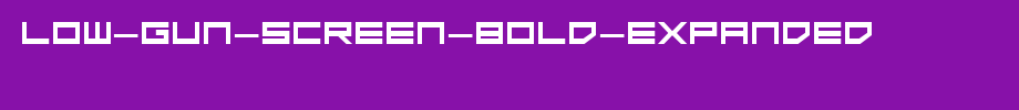 Low-Gun-Screen-Bold-Expanded.ttf
(Art font online converter effect display)