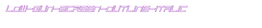 Low-Gun-Screen-Outline-Italic.ttf
(Art font online converter effect display)