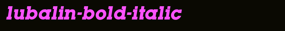 Lubalin-Bold-Italic.ttf(字体效果展示)