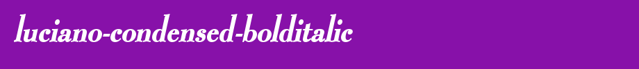 Luciano-Condensed-BoldItalic.ttf
(Art font online converter effect display)