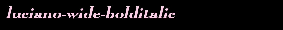 Luciano-Wide-BoldItalic.ttf
(Art font online converter effect display)