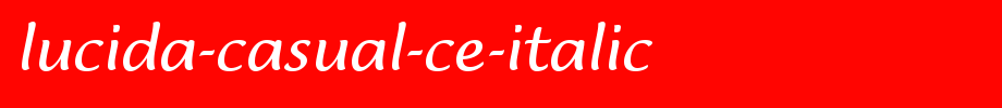 Lucida-Casual-CE-Italic.ttf
(Art font online converter effect display)
