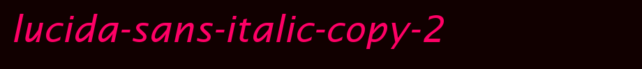 Lucida-Sans-Italic-copy-2.ttf(字体效果展示)