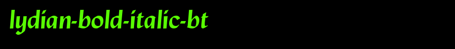 Lydian-Bold-Italic-BT.ttf
(Art font online converter effect display)