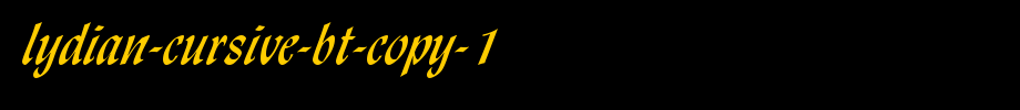 Lydian-Cursive-BT-copy-1.ttf
(Art font online converter effect display)