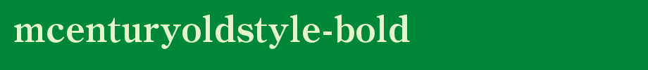 MCenturyOldStyle-Bold.otf(艺术字体在线转换器效果展示图)