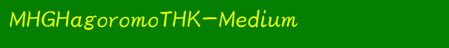MHGHagoromoTHK-Medium_其他字体(艺术字体在线转换器效果展示图)