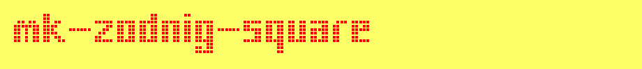 MK-Zodnig-Square.ttf
(Art font online converter effect display)