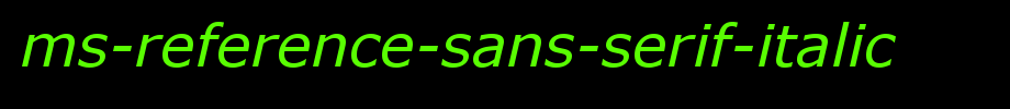 MS-Reference-Sans-Serif-Italic.ttf
(Art font online converter effect display)