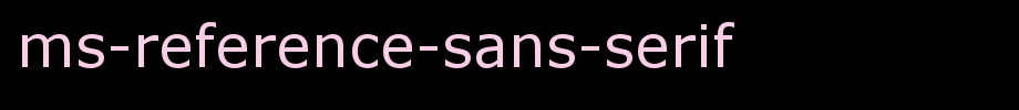 MS-Reference-Sans-Serif.ttf(字体效果展示)