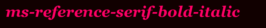 MS-Reference-Serif-Bold-Italic.ttf(字体效果展示)