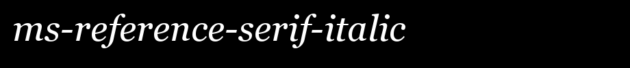 MS-Reference-Serif-Italic.ttf(字体效果展示)