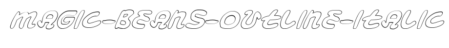 Magic-Beans-Outline-Italic.ttf(艺术字体在线转换器效果展示图)