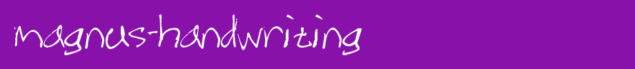 Magnus-Handwriting.ttf(艺术字体在线转换器效果展示图)