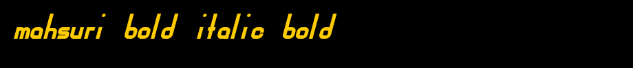 Mahsuri-Bold-Italic-Bold.ttf(艺术字体在线转换器效果展示图)