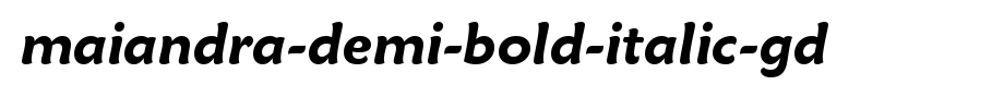 Maiandra-Demi-Bold-Italic-GD.ttf
(Art font online converter effect display)
