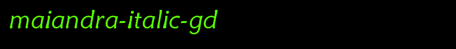 Maiandra-Italic-GD.ttf(艺术字体在线转换器效果展示图)