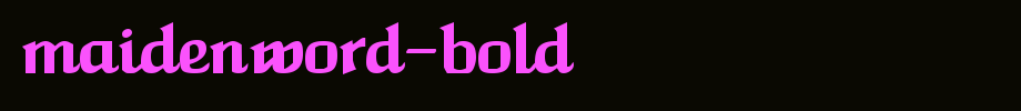 MaidenWord-Bold.ttf(艺术字体在线转换器效果展示图)