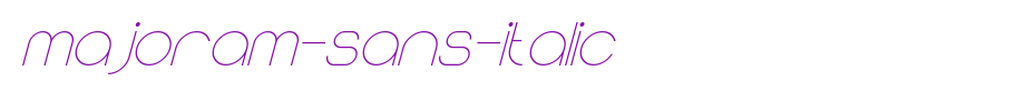 Majoram-Sans-Italic.ttf(字体效果展示)