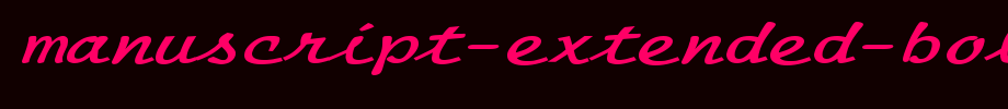 Manuscript-Extended-BoldItalic.ttf
(Art font online converter effect display)