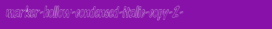 Marker-Hollow-Condensed-Italic-copy-2-.ttf
(Art font online converter effect display)