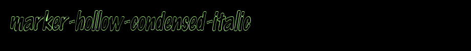 Marker-Hollow-Condensed-Italic.ttf
(Art font online converter effect display)