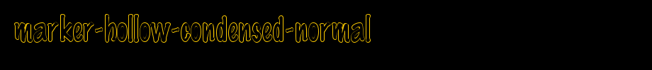Marker-Hollow-Condensed-Normal.ttf
(Art font online converter effect display)