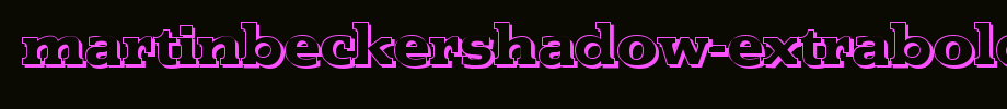 MartinBeckerShadow-ExtraBold-Regular.ttf
(Art font online converter effect display)