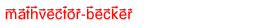 MathVector-Becker.ttf(字体效果展示)