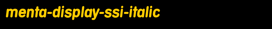 Menta-Display-SSi-Italic.ttf(字体效果展示)