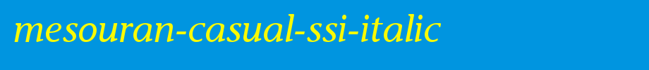 Mesouran-Casual-SSi-Italic.ttf(字体效果展示)