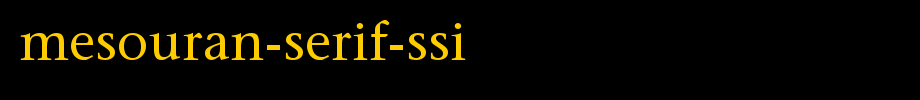 Mesouran-Serif-SSi.ttf(字体效果展示)