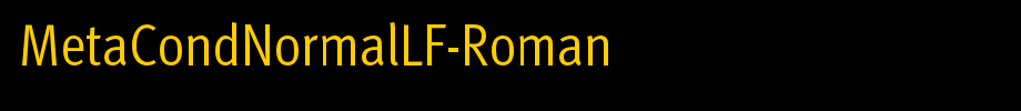 MetaCondNormalLF-Roman_英文字体字体效果展示