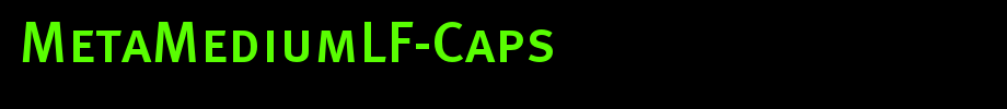 MetaMediumLF-Caps_英文字体字体效果展示