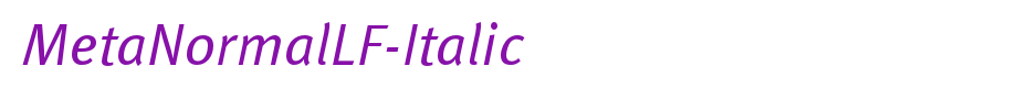 MetaNormalLF-Italic_英文字体字体效果展示