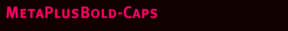 MetaPlusBold-Caps_英文字体