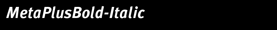MetaPlusBold-Italic_ English font