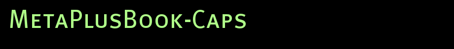 MetaPlusBook-Caps_英文字体字体效果展示