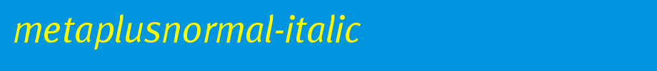 MetaPlusNormal-Italic_英文字体