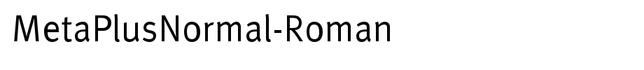MetaPlusNormal-Roman_英文字体