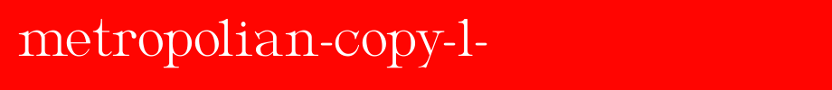 Metropolian-copy-1-.ttf(字体效果展示)