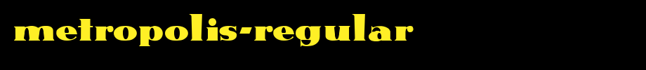 Metropolis-Regular_ English font