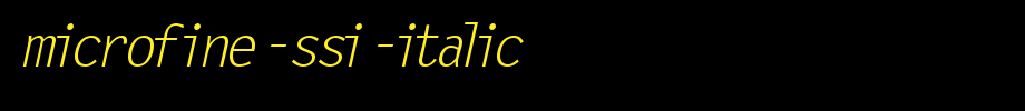 Microfine-SSi-Italic.ttf(字体效果展示)