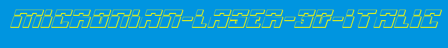 Micronian-Laser-3D-Italic.ttf
(Art font online converter effect display)