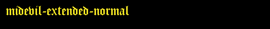 Midevil-Extended-Normal.ttf
(Art font online converter effect display)
