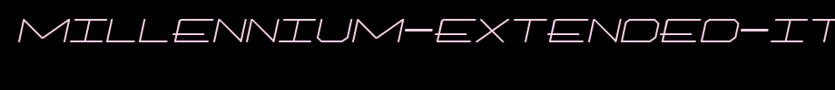 Millennium-Extended-Italic.ttf
(Art font online converter effect display)