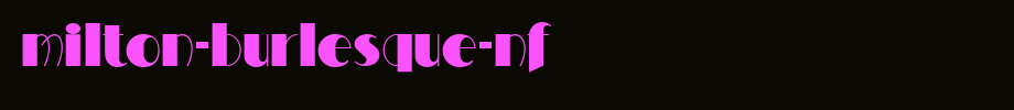 Milton-Burlesque-NF.ttf
(Art font online converter effect display)