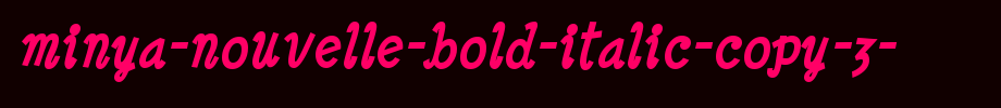 Minya-Nouvelle-Bold-Italic-copy-3-.ttf(字体效果展示)