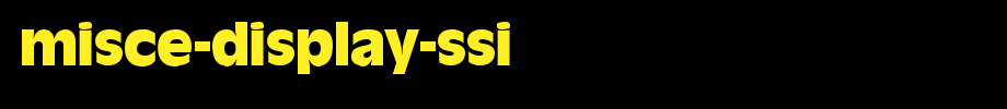 Misce-Display-SSi.ttf
(Art font online converter effect display)