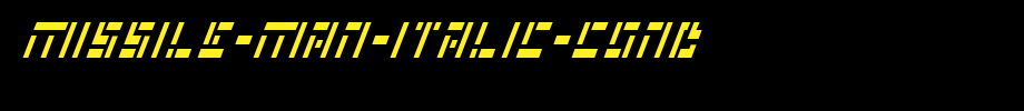 Missile-Man-Italic-Cond.ttf
(Art font online converter effect display)